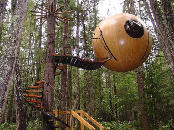 5. Free Spirit Spheres Treehouses, Qualicum Beach, Columbia Británica, Canadá